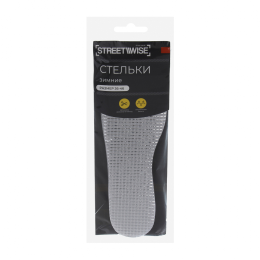 Стельки универсальные зимние тм STREETWISE, основание фольга, войлок, р 36-46