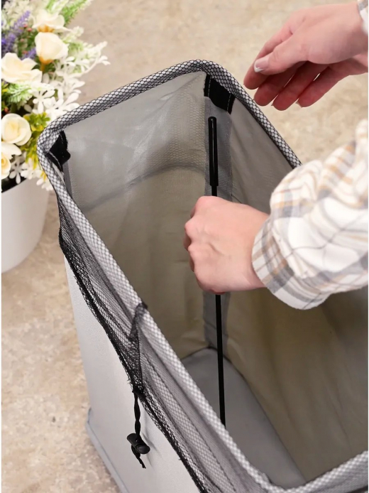 Корзина для белья на колесиках тм VETTA, оксфорд 600D, 58х39х18,5 см, объем 42 л