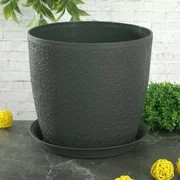 ВЕРОНА - кашпо д160мм 2,3л с под ГРАФИТОВЫЙ