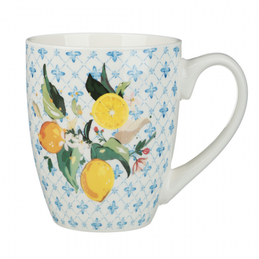 Кружка 400мл Лимоны фарфор, 3 дизайна
