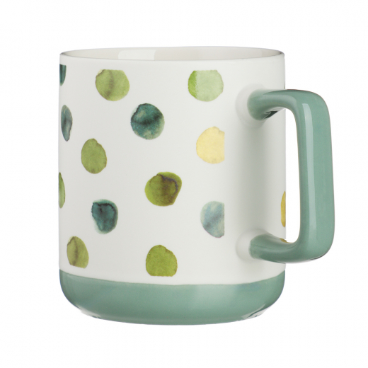 Кружка 370мл, фарфор, 4 дизайна Грин лайф