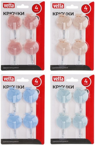 Крючки самоклеящиеся на блистере 4 шт WF-005