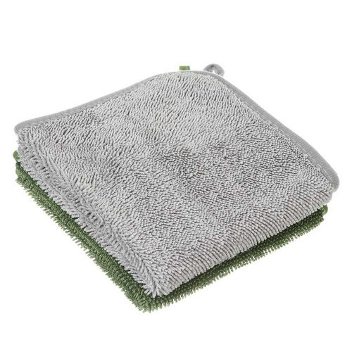 Салфетка для уборки с ворсом тм VETTA, с петелькой, 30x30 см, микрофибра 500г/м2, 2 цвета