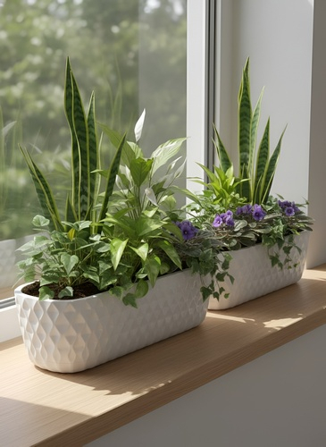 ВОЛНА - горшок 50см белоснежный жасмин овал