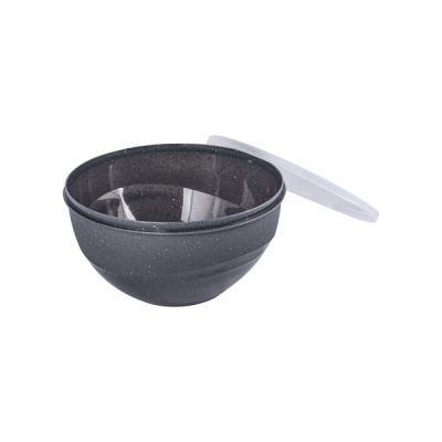 Миска 1л с крышкой Granite серый