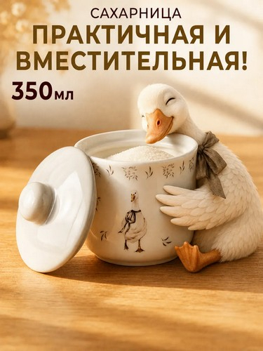 Сахарница Гуси 350мл, керамика