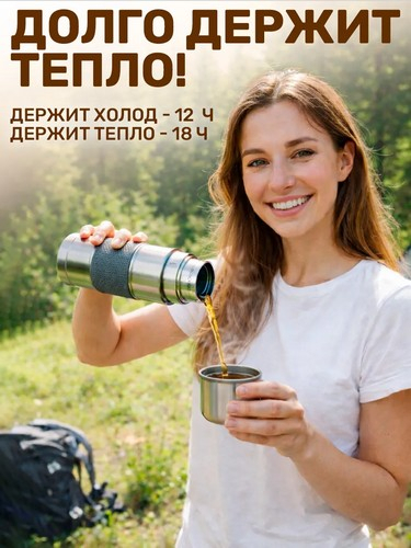 Термос 0,75л Буллет металл Ямато