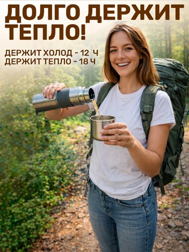 Термос 1л нерж сталь Буллет Ямато