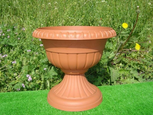 АФИНА - вазон на ножке большой D395 терракотовый