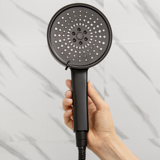 Лейка для душа, 5 режимов, 125мм, черный