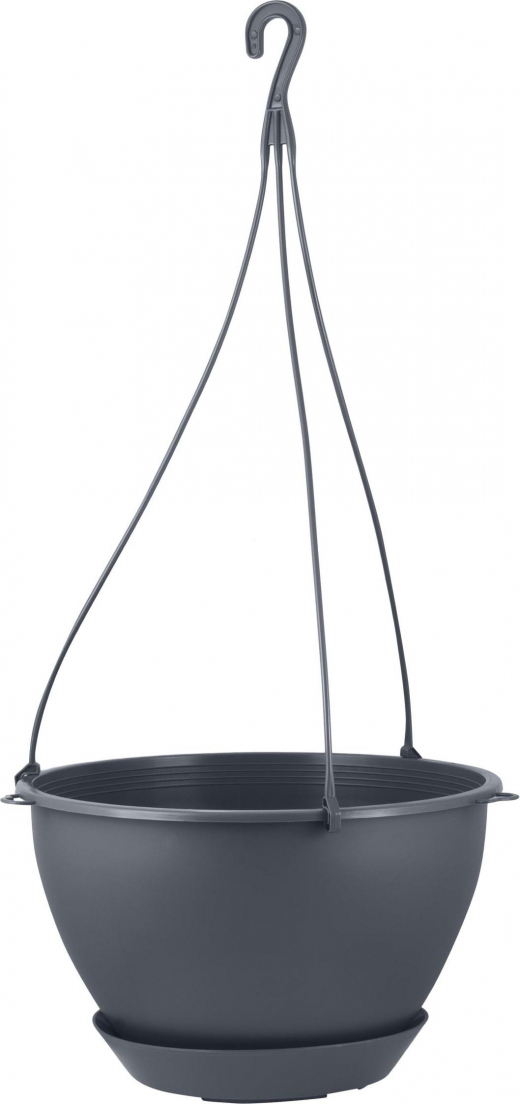 АФИНА - горшок подвесной 4,5л вулканический серый