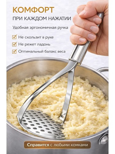 АЛЬФА - толкушка нерж сталь