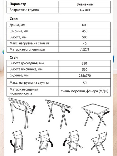 Комплект детской мебели С Азбукой