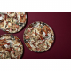Поднос круглый с антискользящим покрытием ПВХ, пластик, 35,5см