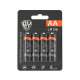 Батарейки AA (LR06) 4шт в блистере, щелочные 1.5V, высокой ёмкости