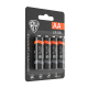 Батарейки AA (LR06) 4шт в блистере, щелочные 1.5V, высокой ёмкости