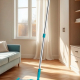 Швабра с насадкой из микрофибры черенок 120 x d2,2см без телескопа металл 0,2мм