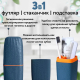 Футляр для зубных щеток и пасты, полипропилен, 5х5х20см, 3 цвета