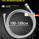 Шланг для душа раздвижной 100-120см 1/2" сталь пластик ПВХ