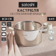 Кастрюля 24х13,5см 5,9л со стекл крышкой индукция Шато