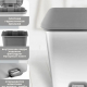 Контейнер для мусора с педалью 15л Степ белый