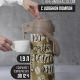 Термос с пневмонасосом "Мокко", стеклянная колба, 1,9 л.